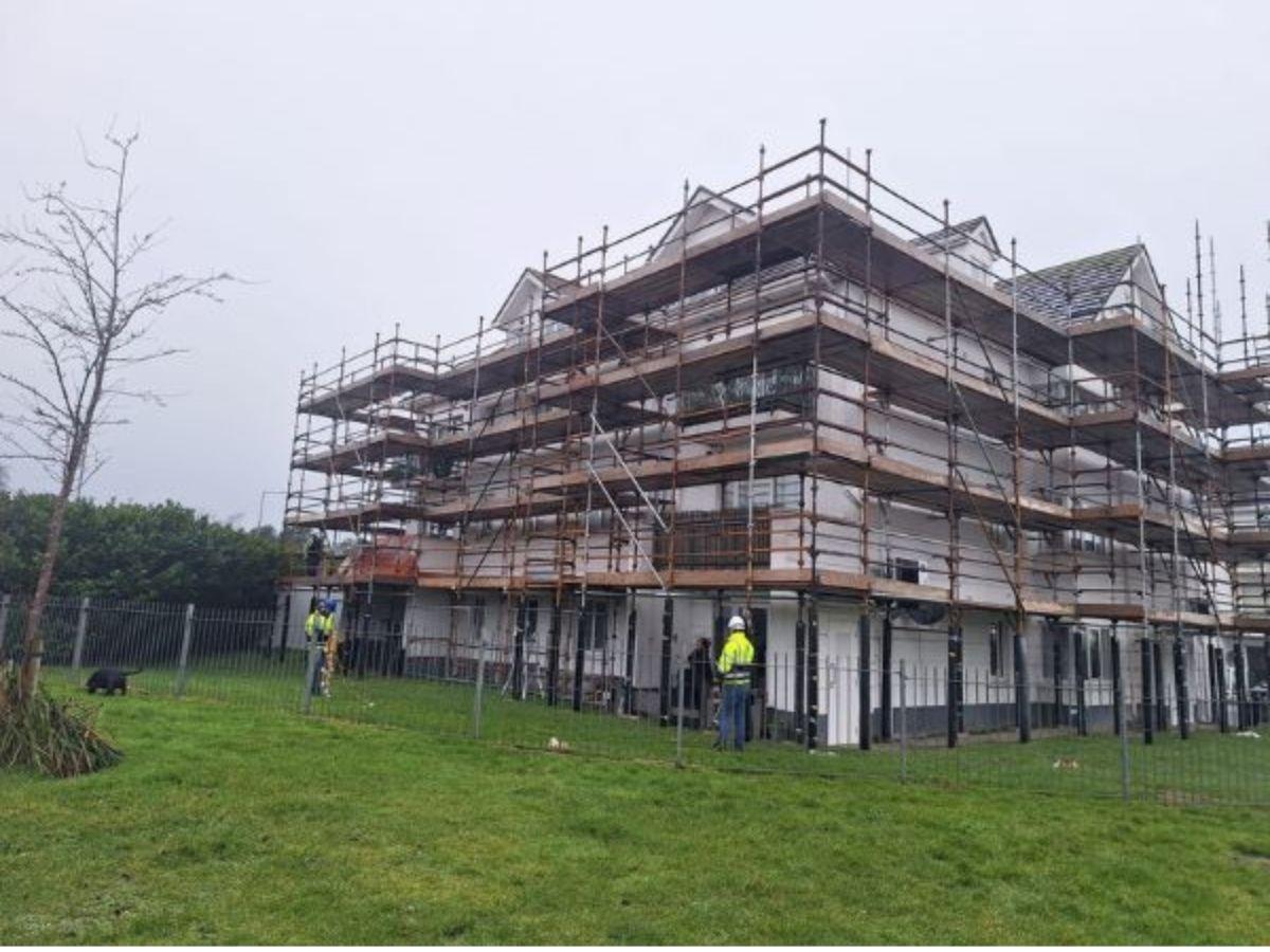 Scaffolding to a residential property in Dublin